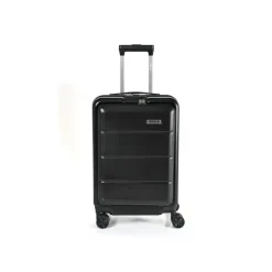 Kuffert RW Weekender sort PP-plast praktiskt rum på fronten med TSA-lås