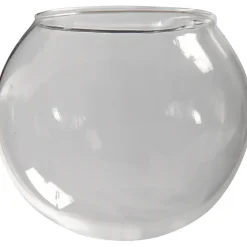 Kugleformet glasklokke diameter 8 cm hulstørrelse 5 cm transparent - 4 stk.