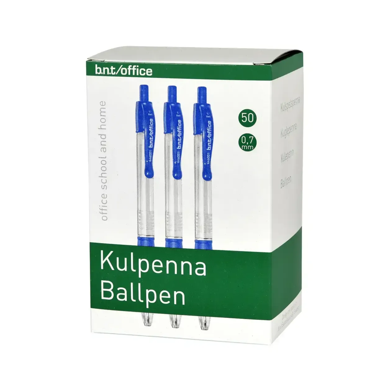 Kuglepen med trykknap, blå, 446001 - 50 stk