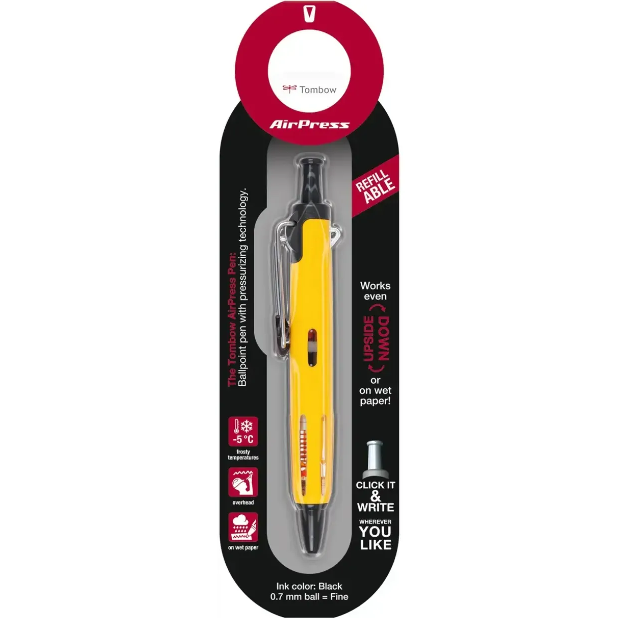 Kuglepen Tombow AirPress Pen blister gul