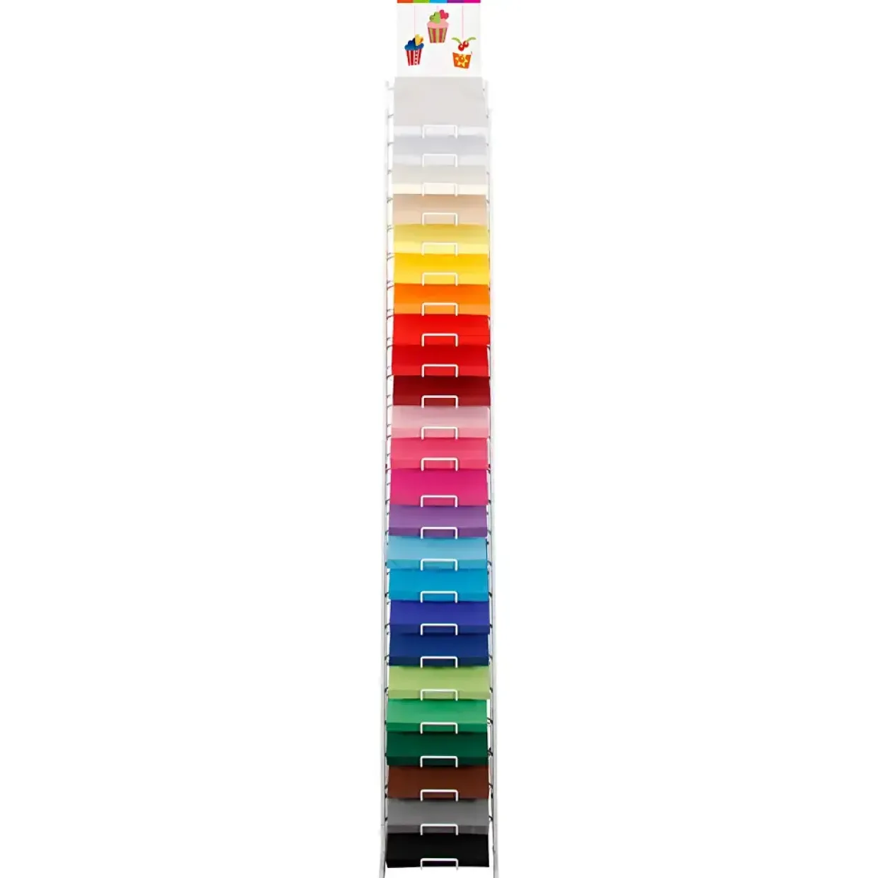 Kulørt karton, A4 210x297 mm, 180 g, ekskl. inventar, 24x100ark