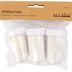 Kunstig sne, hvid glitter, 3x27ml - 1 pakke