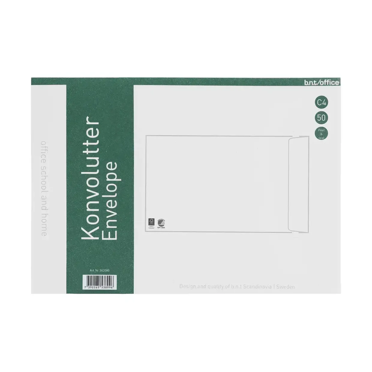 Kuverter C4P 80g Peel & Seal 229x324mm 10stk/pak