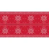Kuvertløber, Christmas star, 2400x40cm, rød, airlaid, perforeret for hver 1,2 m - 1 stk