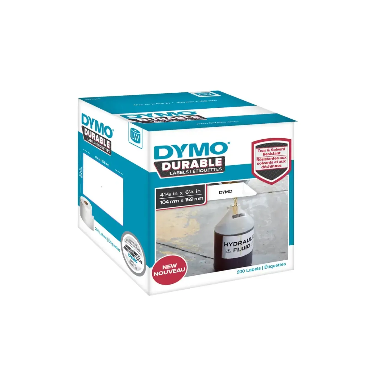 Label Dymo Durable etiket fragtlabel 104x159mm 200stk