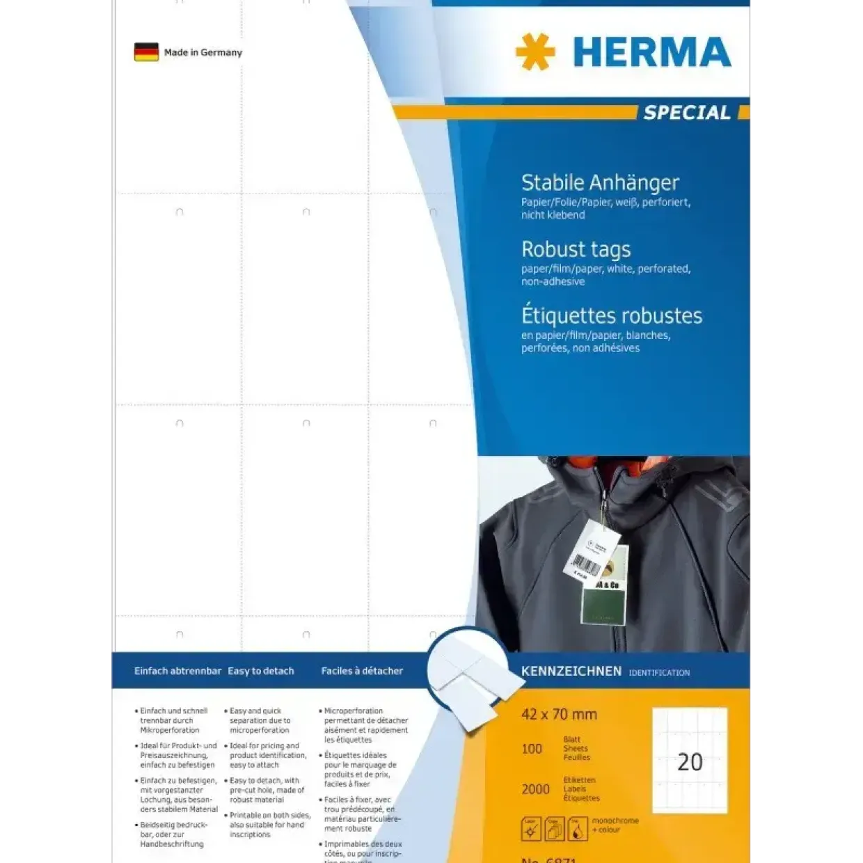 Labels Slidstærke Herma 42x70 (2000)