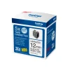Labeltape - Brother TZe-231M5 - 12 mm x 8 m - Sort på hvid - 5 stk