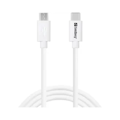 Lade kabel - Sandberg - USB-C to MicroUSB - 1m - Hvid