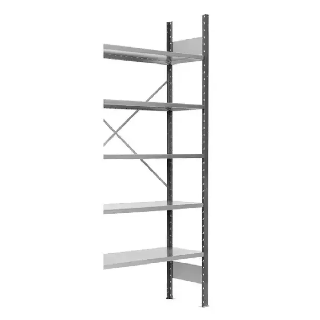 Lagerreol V06 Følgesektion 2100x600 mm Åben / Galv