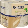 2-lags Toiletpapir Lucart T3 Natural sand 9,6 cm x 27,5 meter - 250 ark pr rulle- 64 ruller