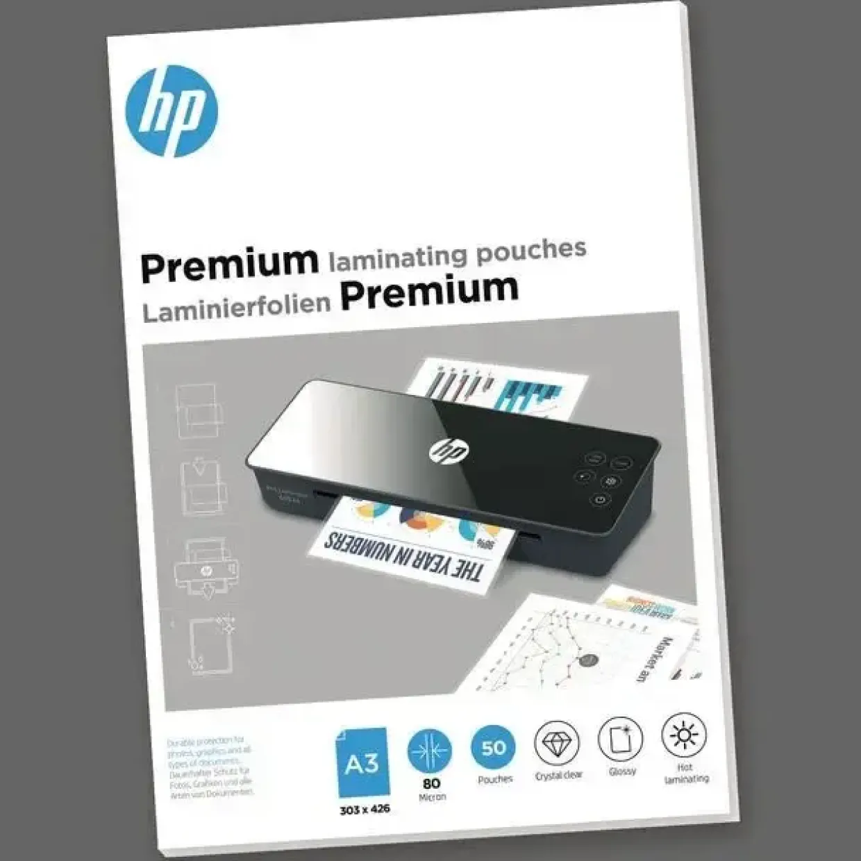 Lamineringslommer A3 HP Premium 80my 50stk