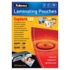 Lamineringslommer - Fellowes 65 x 95 mm 125 mic glossy - 100 stk