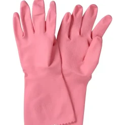 Latexhandske, DPL Nova 45, 7, pink, latex, indvendig velourisering - 12 par