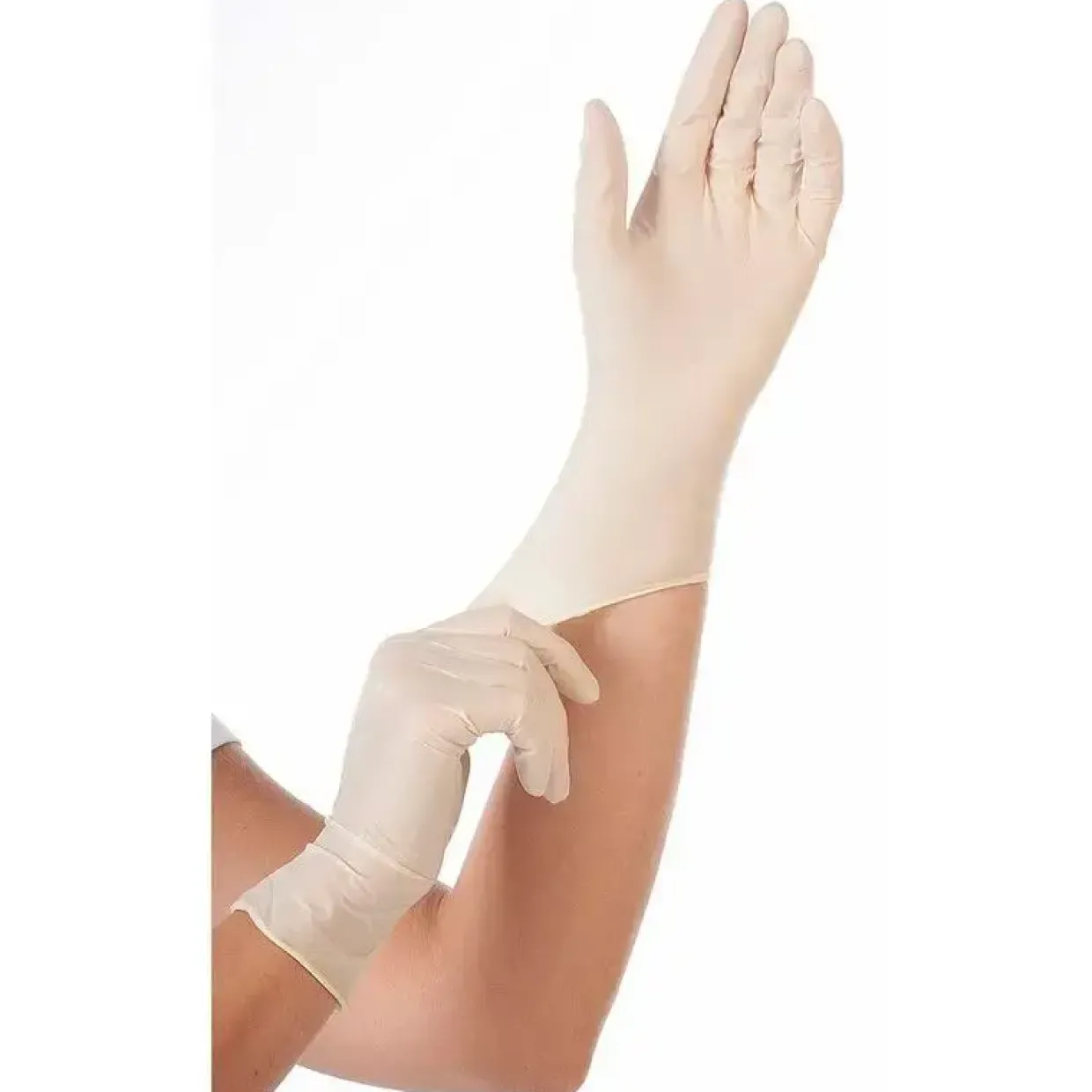 Latexhandske Grip Light XL hvid pudderfri 100stk/pak