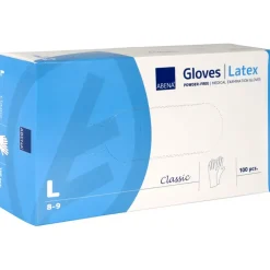 Latexhandsker ABENA Classic - L - pudderfri latex - 100 stk