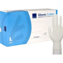 Latexhandsker ABENA Classic - L - pudderfri latex - 100 stk