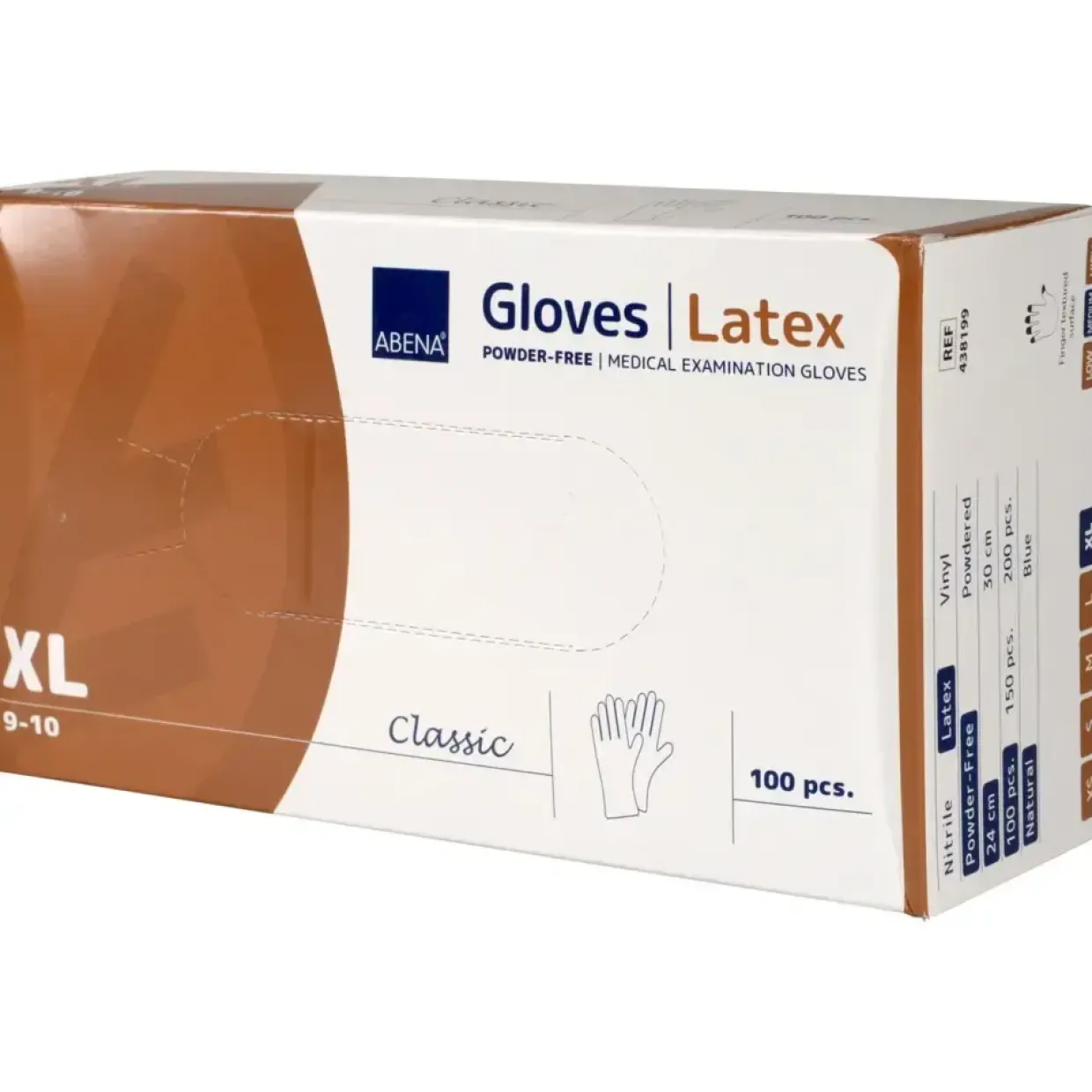 Latexhandsker pudderfri ABENA Classic XL nature - 100 stk