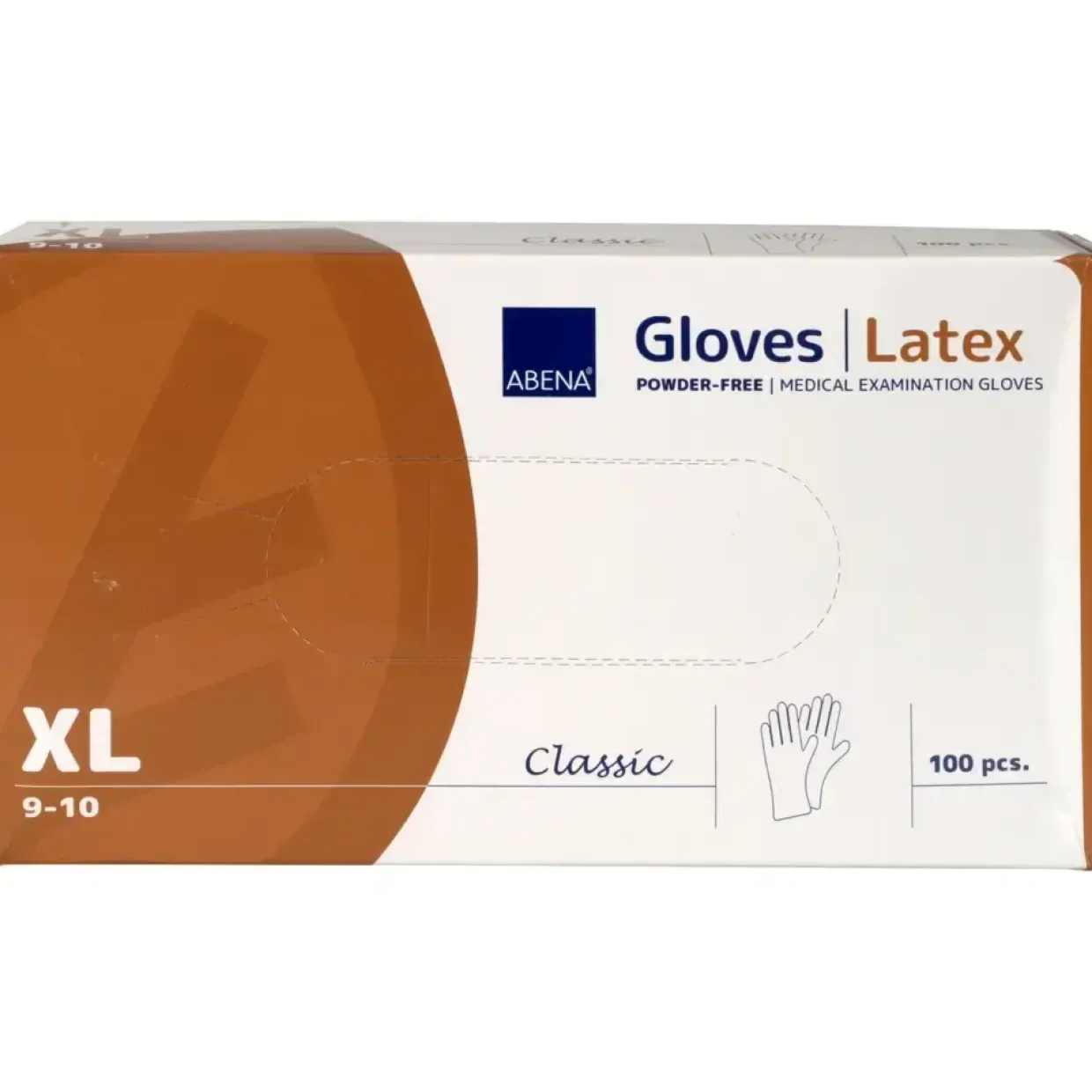 Latexhandsker pudderfri ABENA Classic XL nature - 100 stk