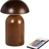 LED lampe, Duni Cordless Amanita, 18cm, Ø12cm, brun