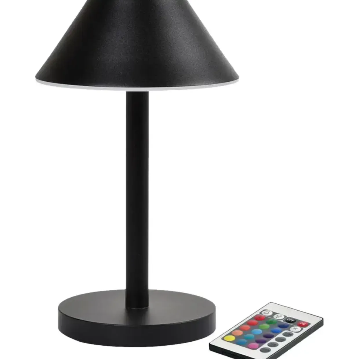 LED lampe, Duni Cordless Zelda, 21cm, Ø12cm, sort - 6 stk