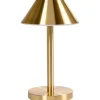 LED lampe, Duni Cordless Zelda, 21cm, Ø12cm, guld - 6 stk