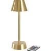 LED lampe, Duni Cordless Zelda, 32cm, Ø10,3cm, guld - 6 stk