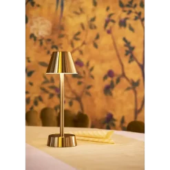 LED lampe, Duni Cordless Zelda, 32cm, Ø10,3cm, guld - 6 stk