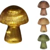 LED lampe - Mushroom - Glas - Assorteret - 11,8 x 14,6 cm - 12 stk