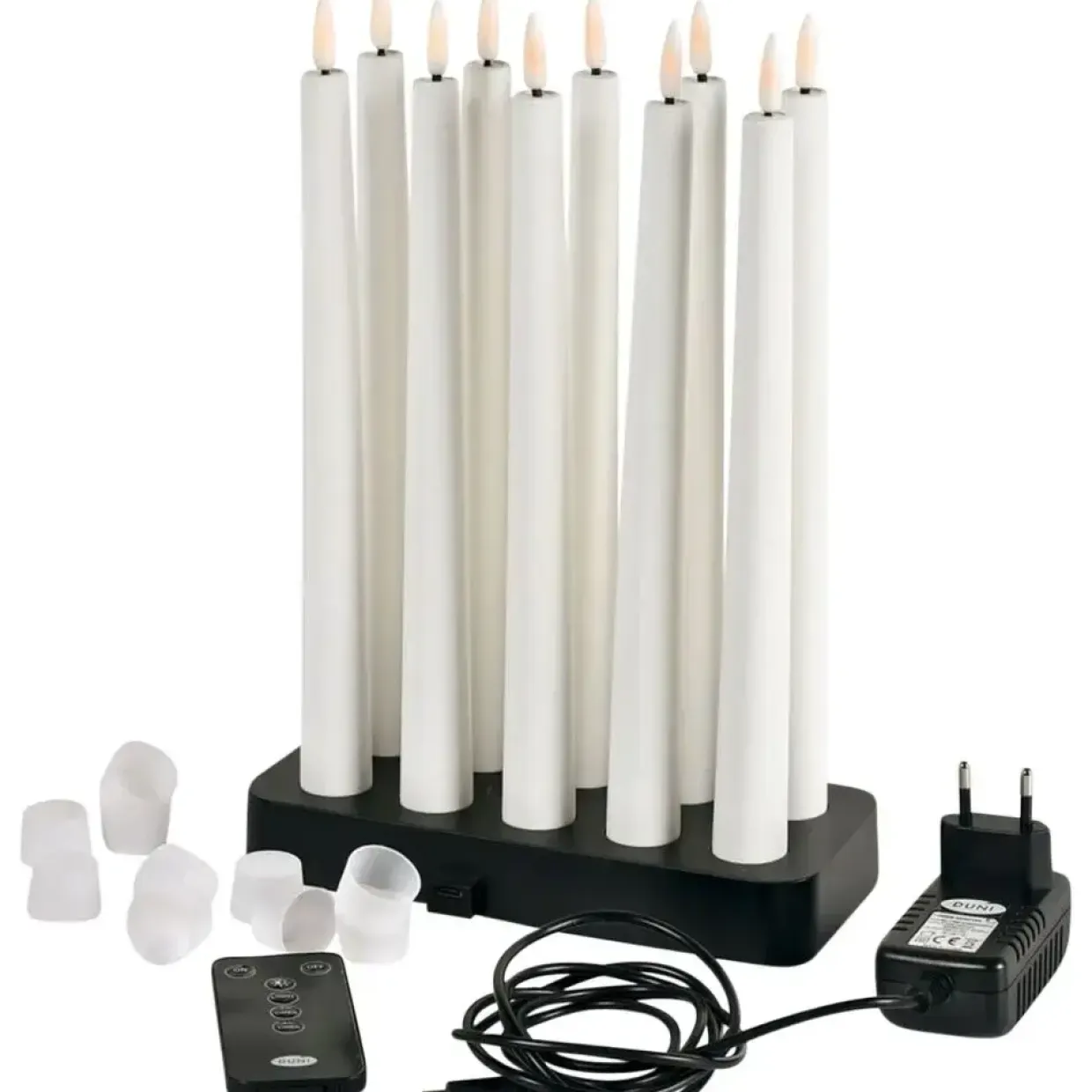 LED lys - Duni - Genopladelige - Hvid - 27,8 cm - 10 stk