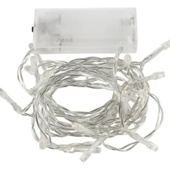 LED Lyskæde - Transparent 3,15 m - Batteridrevet - 20 LED