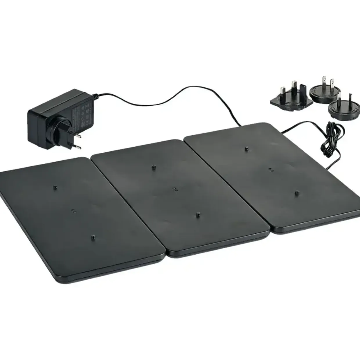 LED oplader, Duni, 39x26cm, sort, til 4 LED lamper - 2 stk