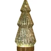 LED træ, 10x23,5cm, guld, glas, med 10 LED lys - 12 stk