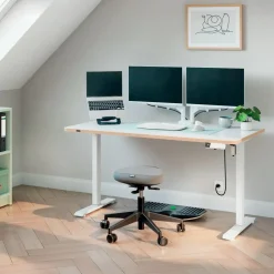 Leitz Bordplade t/sidde/ståbord 140x80cm Ergo hvid