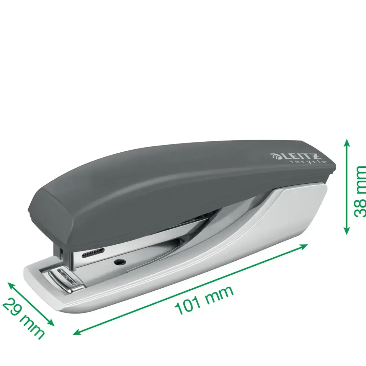 Leitz NeXXt Recycle mini hæftemaskine blå, 10 ark - Køb minimum 10 stk.