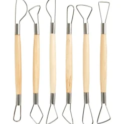 Lerslynge længde 18 cm runde kanter assorteret - 6 stk.