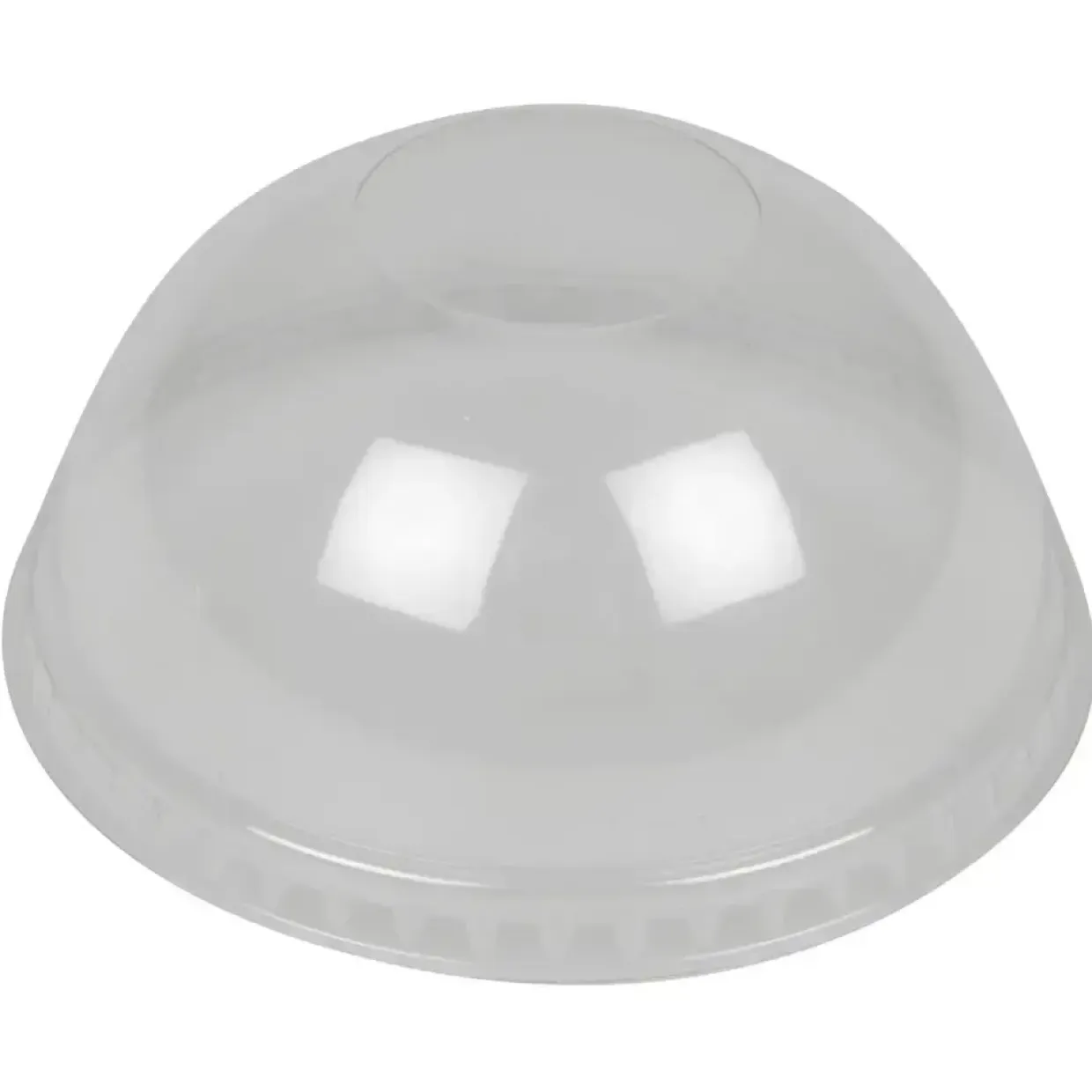 Låg, ABENA Gastro, Ø9,5cm, klar, PET/RPET, 80 % RPET + 20 % PET, hvælvet uden hul - 2000 stk