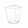 Låg t/dessertbæger PS klar 58x58mm firkantet Kova 400stk