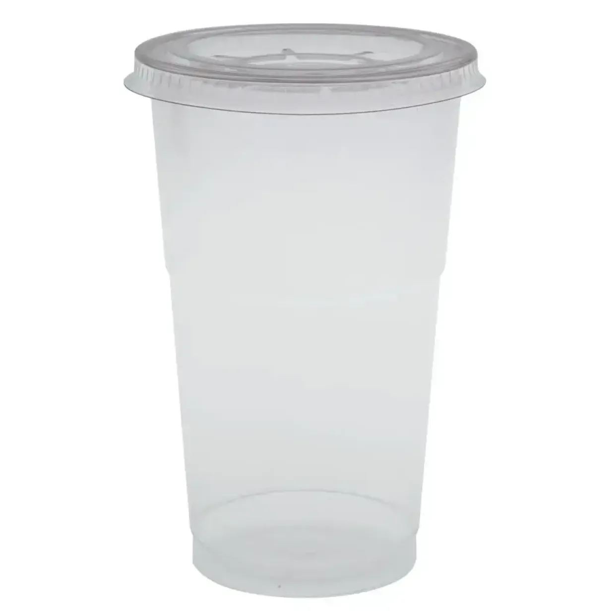 Låg til drikkeglas klar PET med hul ø 9,50 cm - 800 stk