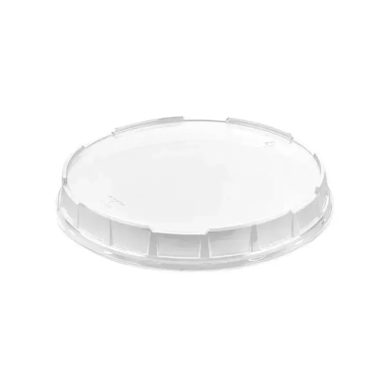 Låg t/plastbakke, Færch, Rund, Ø 330, højde 43, A-PET, transparent, 100 stk