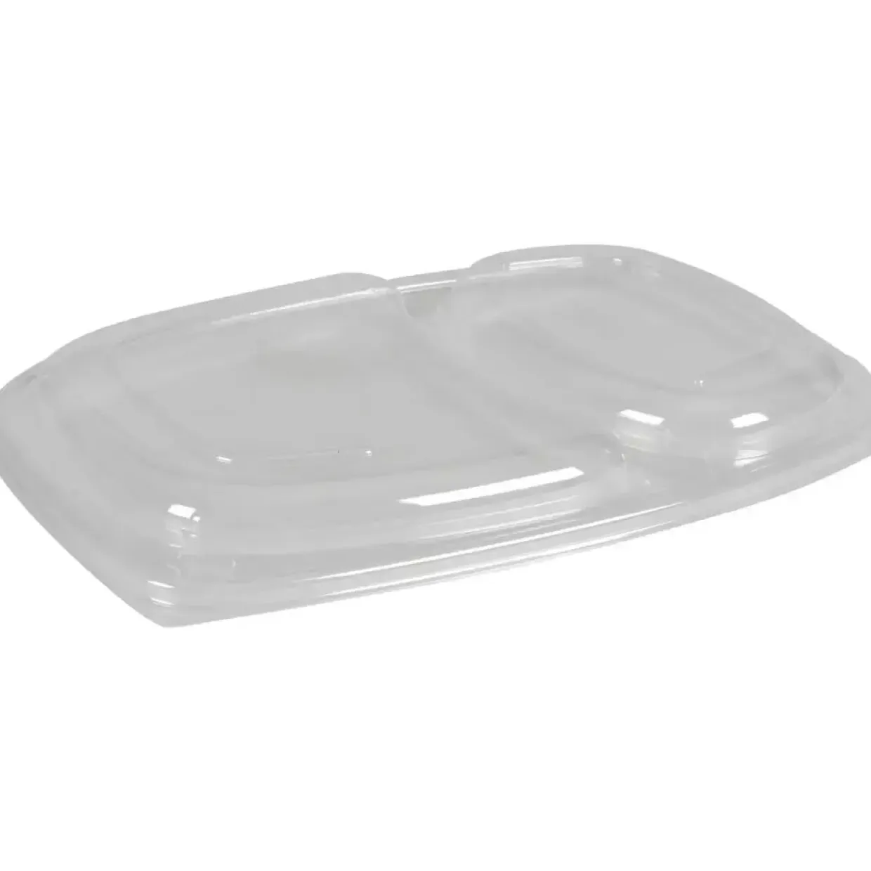 Låg - 25,5x19x2cm klar PP 2-rums - 320 stk