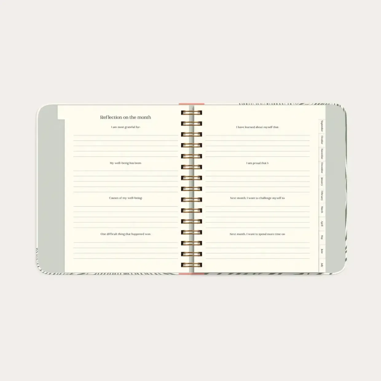 Life Planner - 216 x 190mm - Decor Green flow - 2026/2027 - Mayland - 93123827