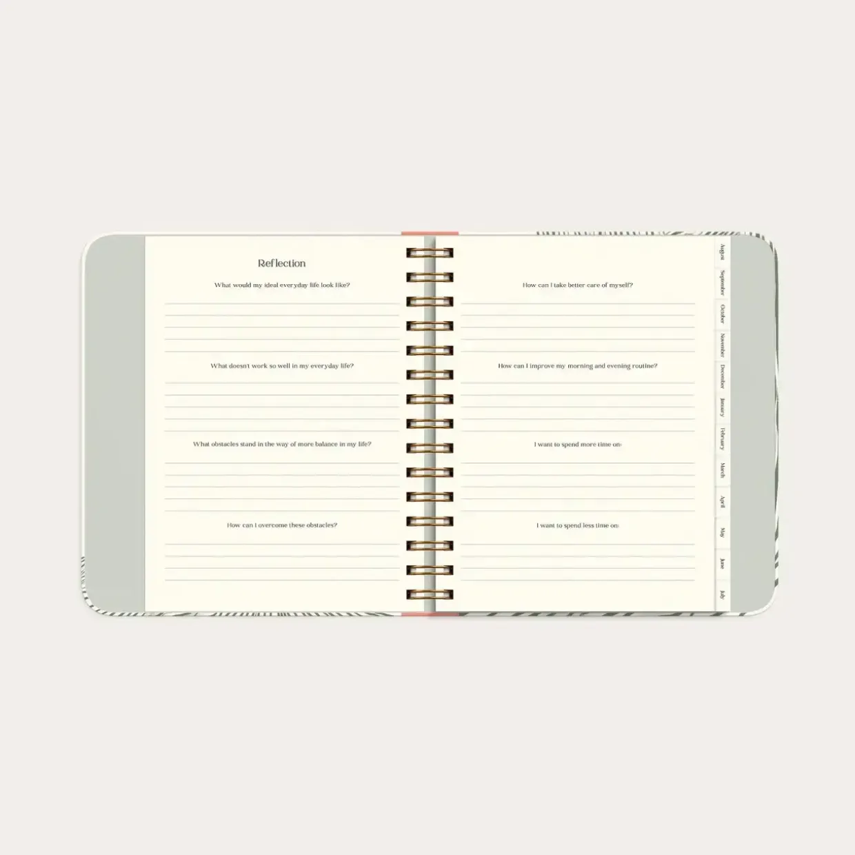 Life Planner - 216 x 190mm - Decor Green flow - 2026/2027 - Mayland - 93123827