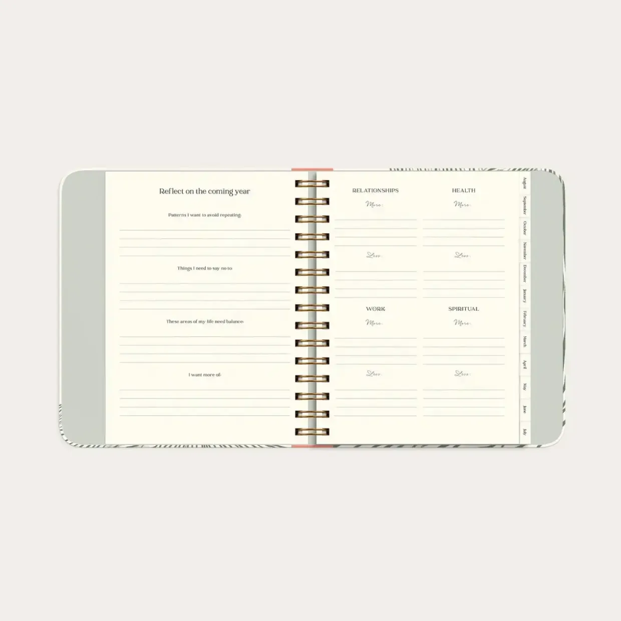 Life Planner - 216 x 190mm - Decor Green flow - 2026/2027 - Mayland - 93123827