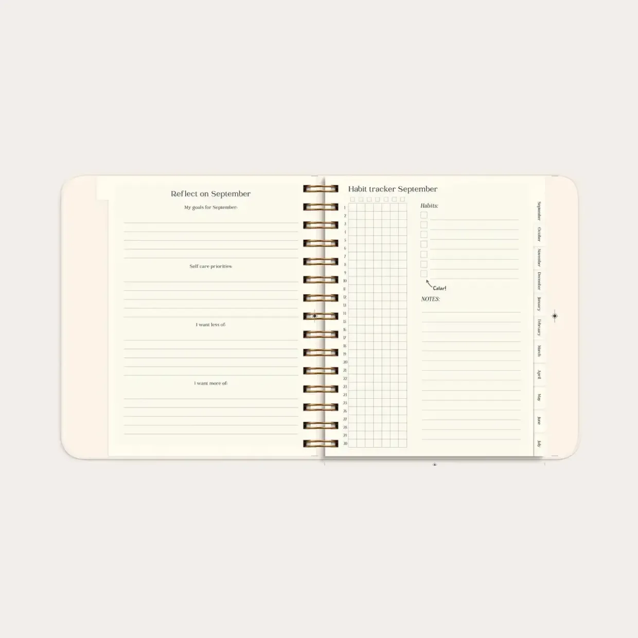 Life Planner - 216 x 190mm - Pastel flowers - 2026/2027 - Mayland - 93123727