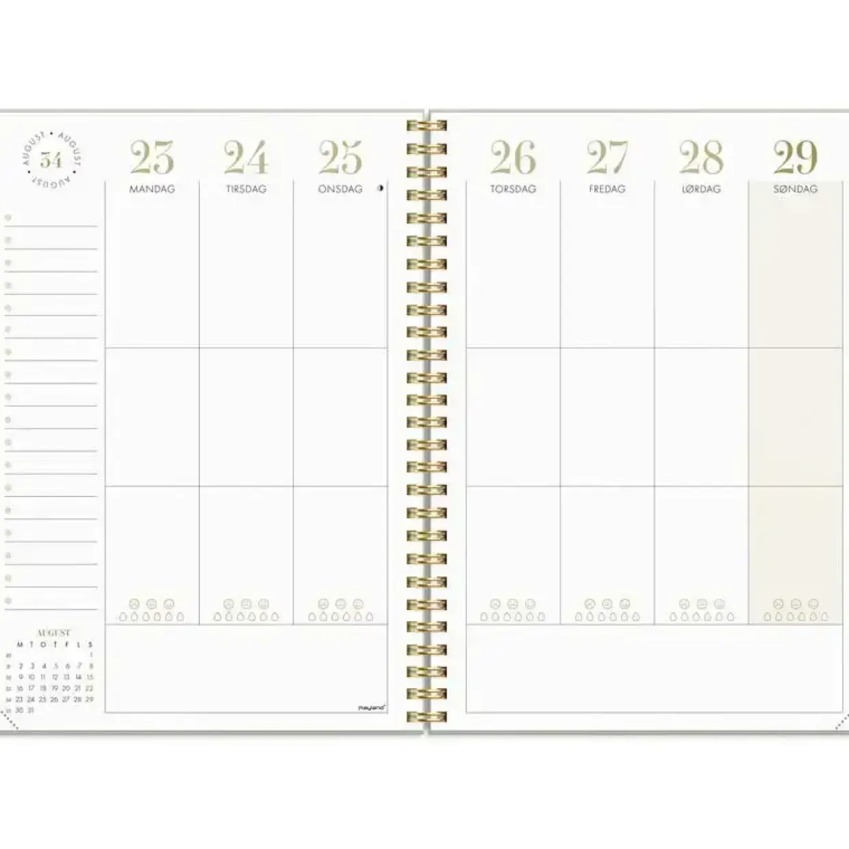 Livsstilskalender - Life Planner Essentials - A5 - Spiral - 2027 - Mayland - 27227410