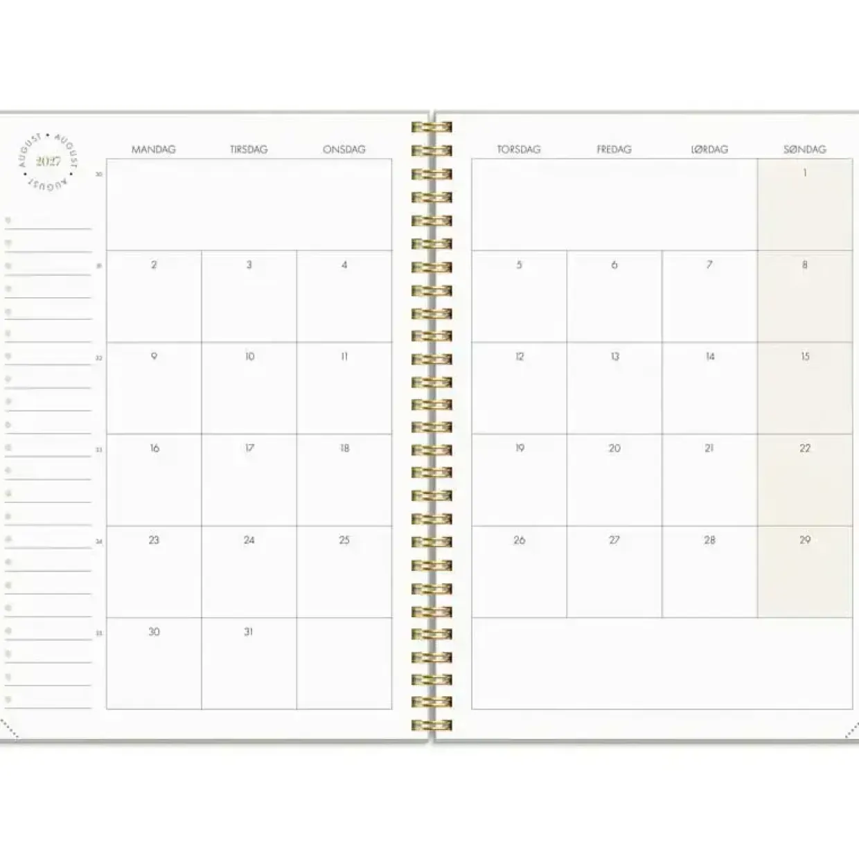 Livsstilskalender - Life Planner Essentials - A5 - Spiral - 2027 - Mayland - 27227410