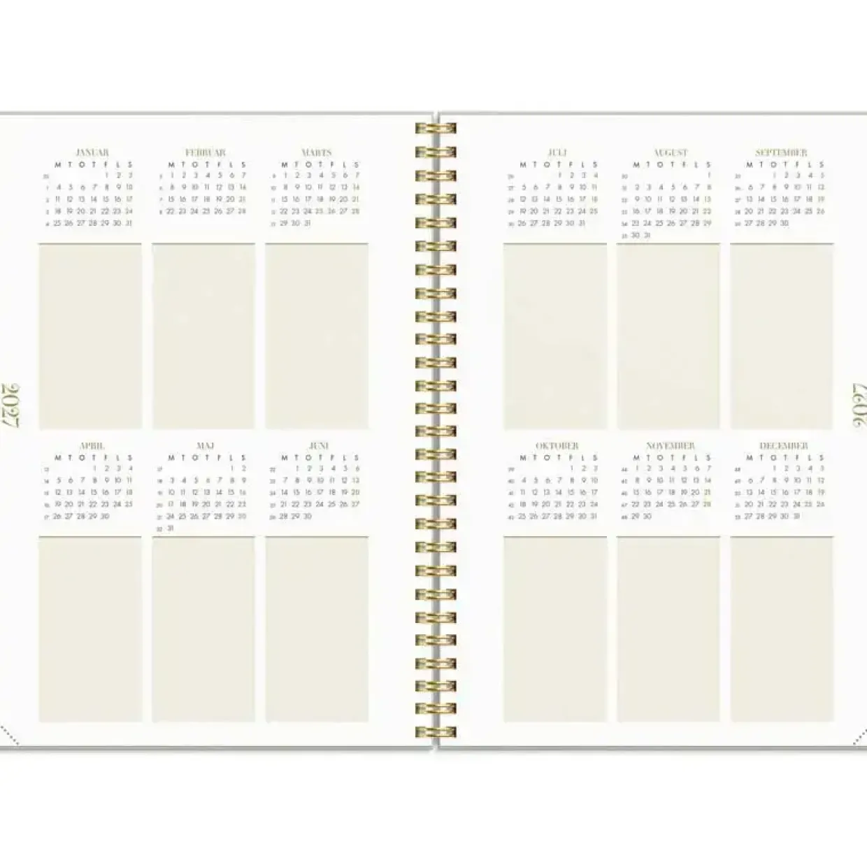 Livsstilskalender - Life Planner Essentials - A5 - Spiral - 2027 - Mayland - 27227410