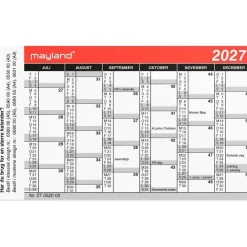 Lommekalender mini - 118 x70mm - 2027 - Mayland - 27052000