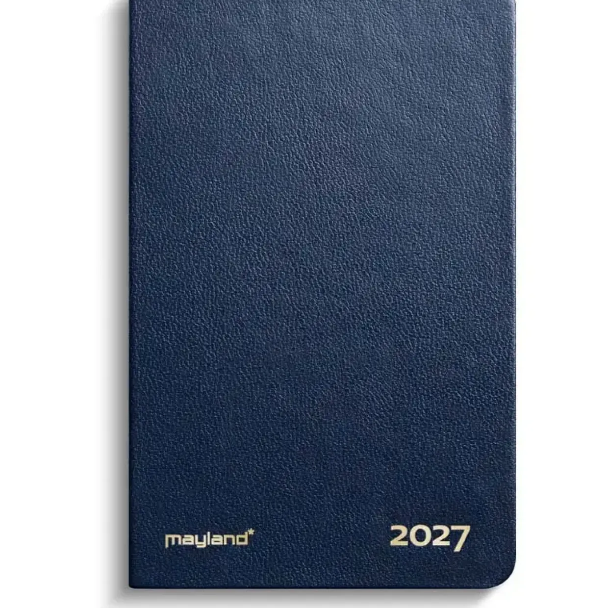 Lommekalender uge - 76x112mm - Tværformat - Kunstskind - Blå - 2027 - Mayland - 27162000