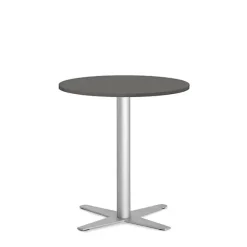 Loungebord Amy Ø650 H752 mm, Antracit laminat Alugråt understel